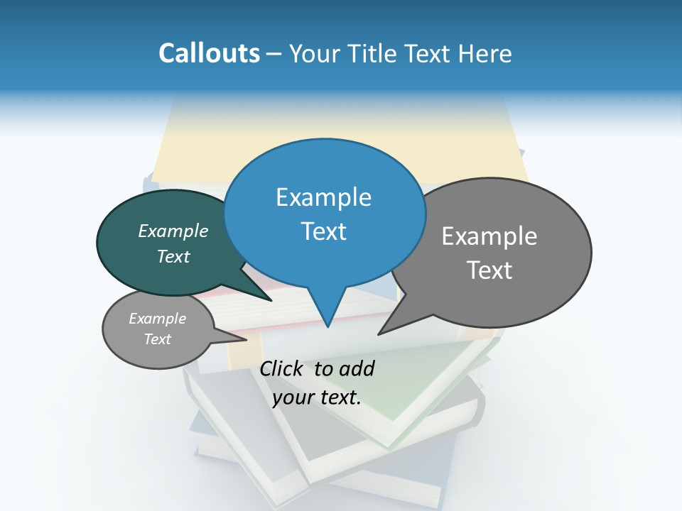 A Stack Of Books Powerpoint Presentation Template PowerPoint Template