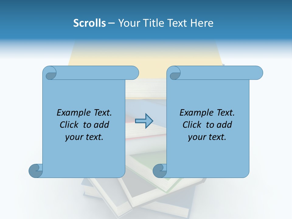A Stack Of Books Powerpoint Presentation Template PowerPoint Template