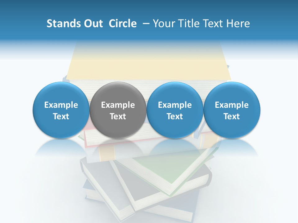 A Stack Of Books Powerpoint Presentation Template PowerPoint Template