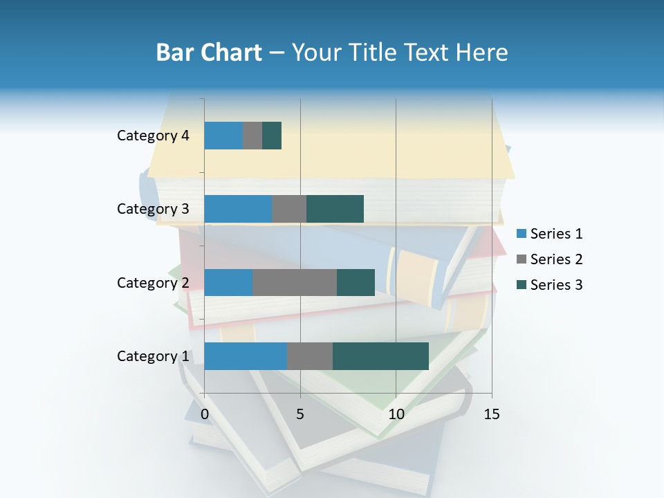 A Stack Of Books Powerpoint Presentation Template PowerPoint Template