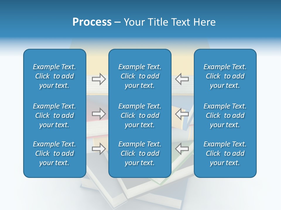 A Stack Of Books Powerpoint Presentation Template PowerPoint Template