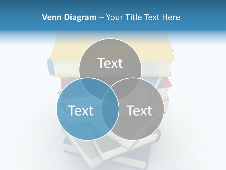 A Stack Of Books Powerpoint Presentation Template PowerPoint Template