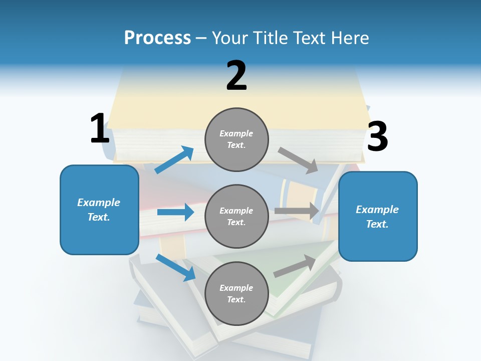 A Stack Of Books Powerpoint Presentation Template PowerPoint Template