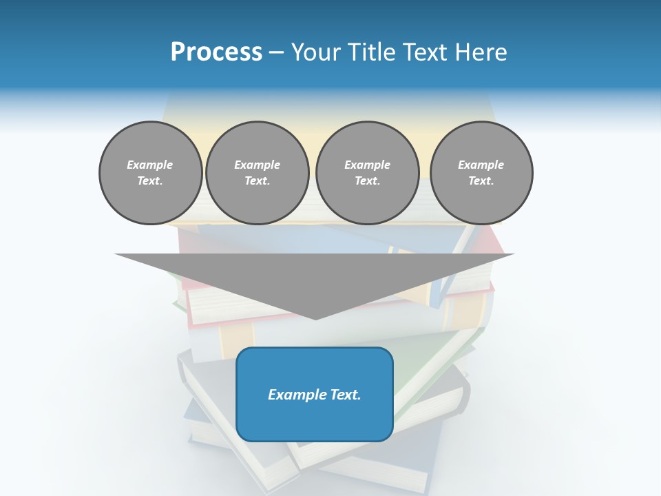A Stack Of Books Powerpoint Presentation Template PowerPoint Template