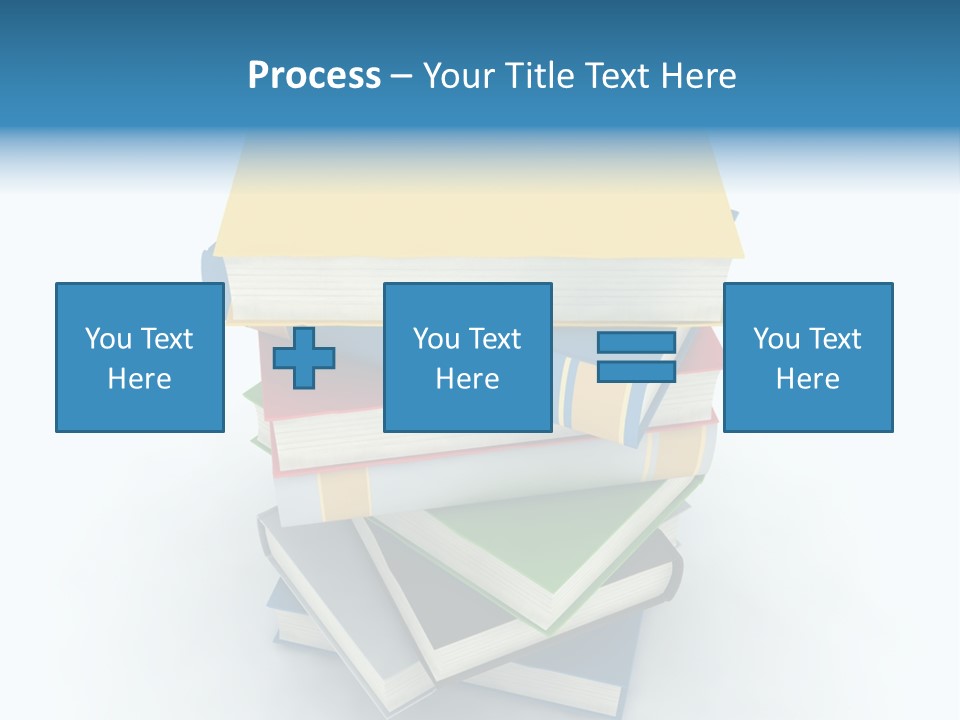 A Stack Of Books Powerpoint Presentation Template PowerPoint Template