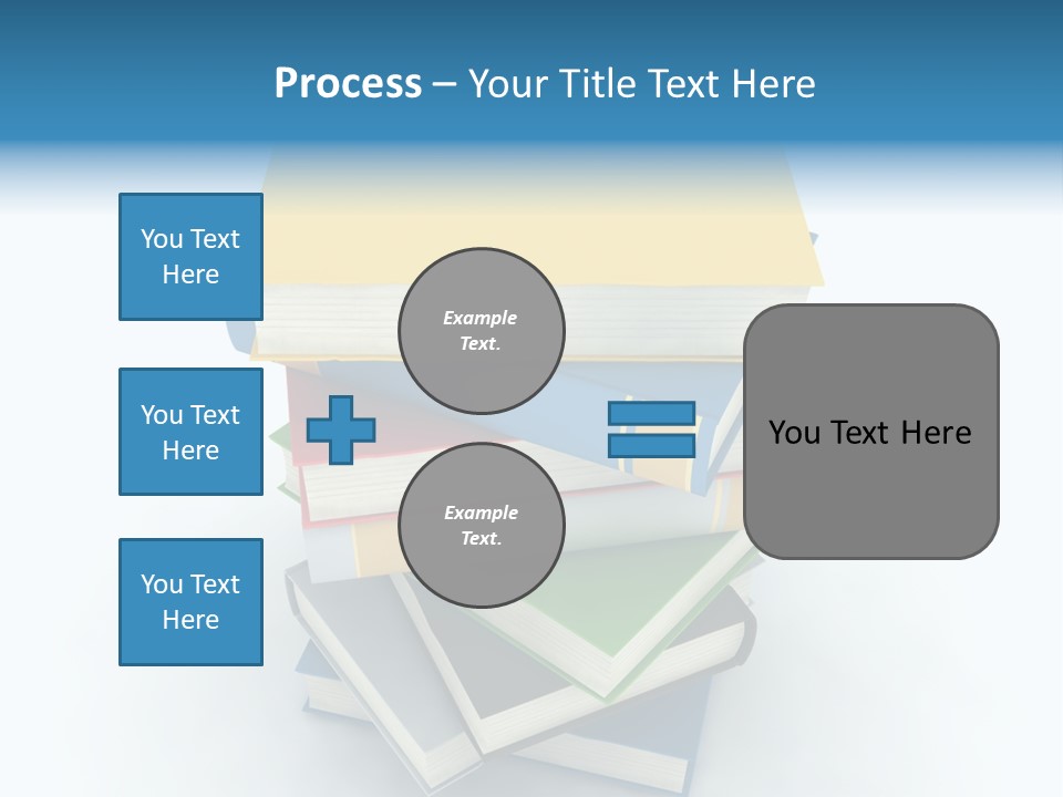 A Stack Of Books Powerpoint Presentation Template PowerPoint Template