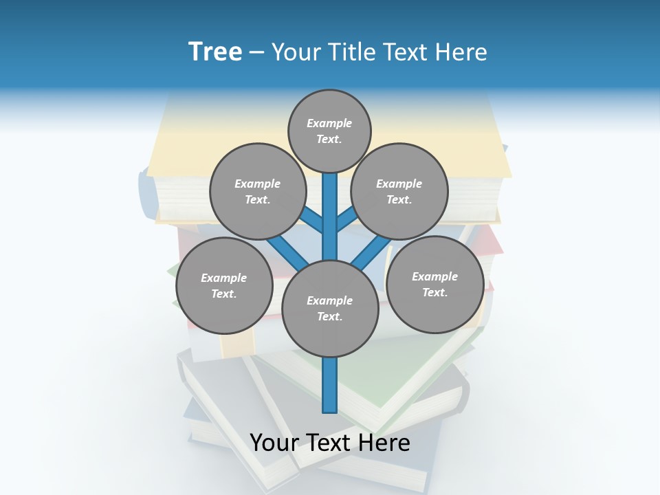 A Stack Of Books Powerpoint Presentation Template PowerPoint Template