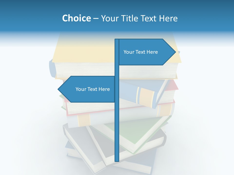 A Stack Of Books Powerpoint Presentation Template PowerPoint Template