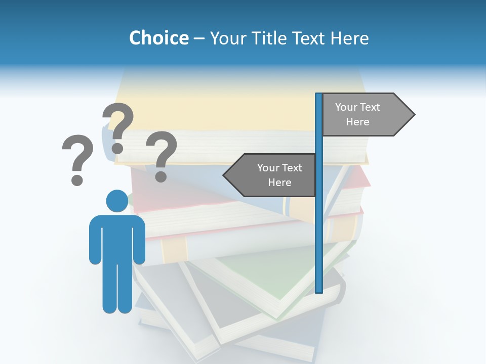 A Stack Of Books Powerpoint Presentation Template PowerPoint Template