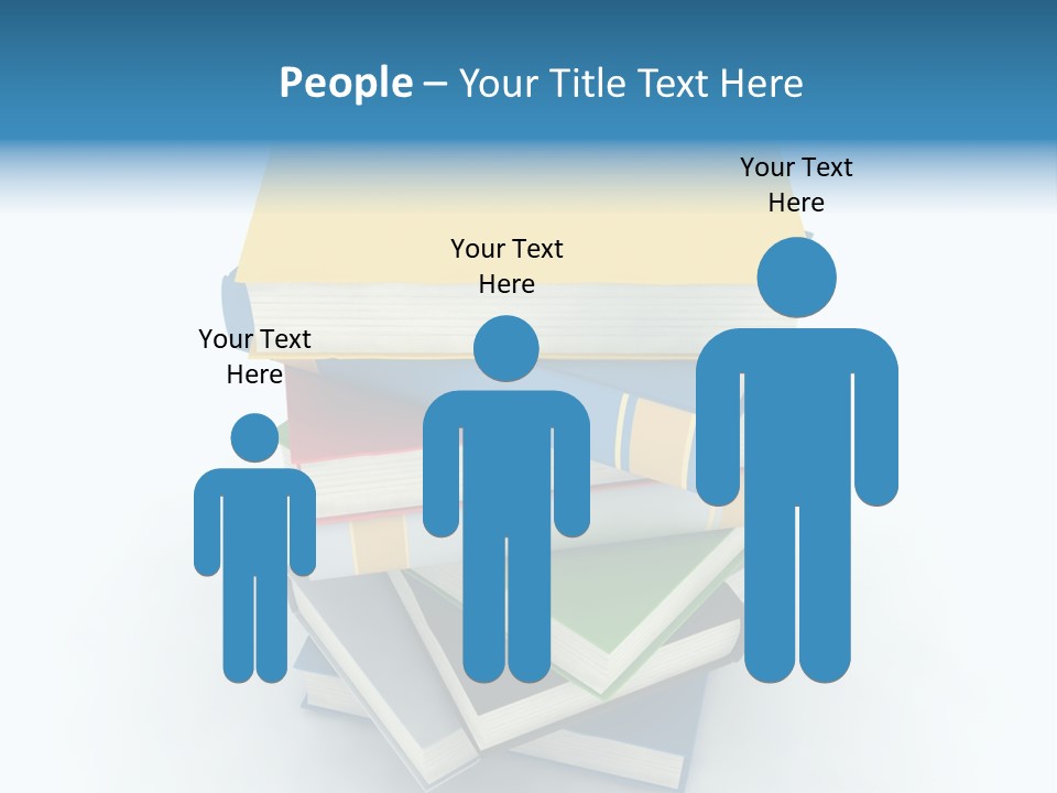 A Stack Of Books Powerpoint Presentation Template PowerPoint Template