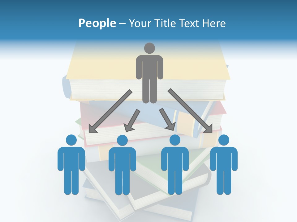 A Stack Of Books Powerpoint Presentation Template PowerPoint Template