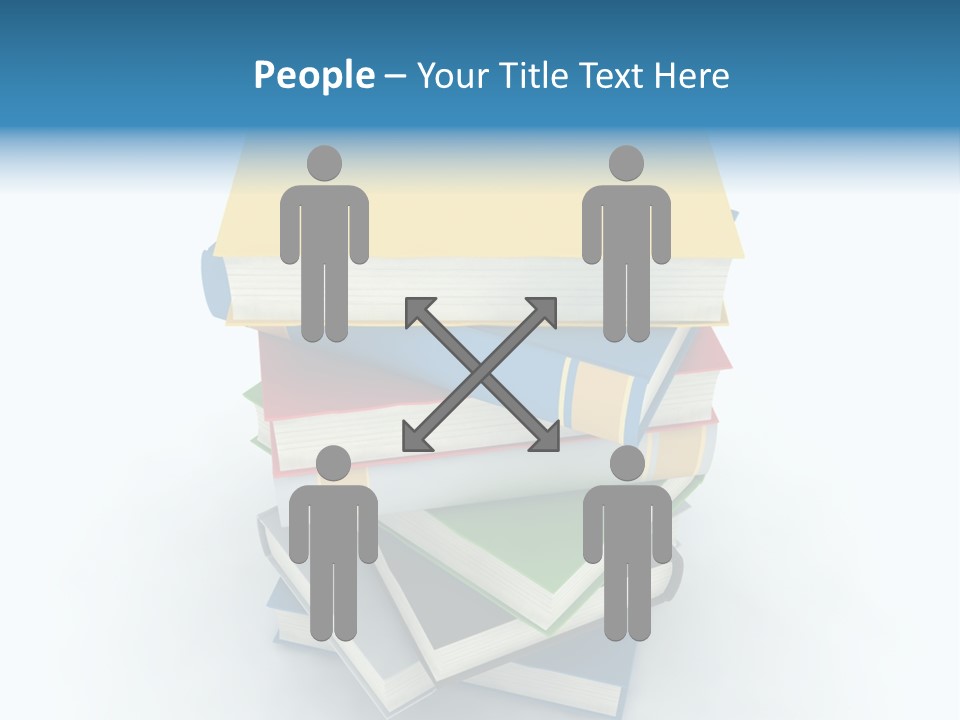 A Stack Of Books Powerpoint Presentation Template PowerPoint Template