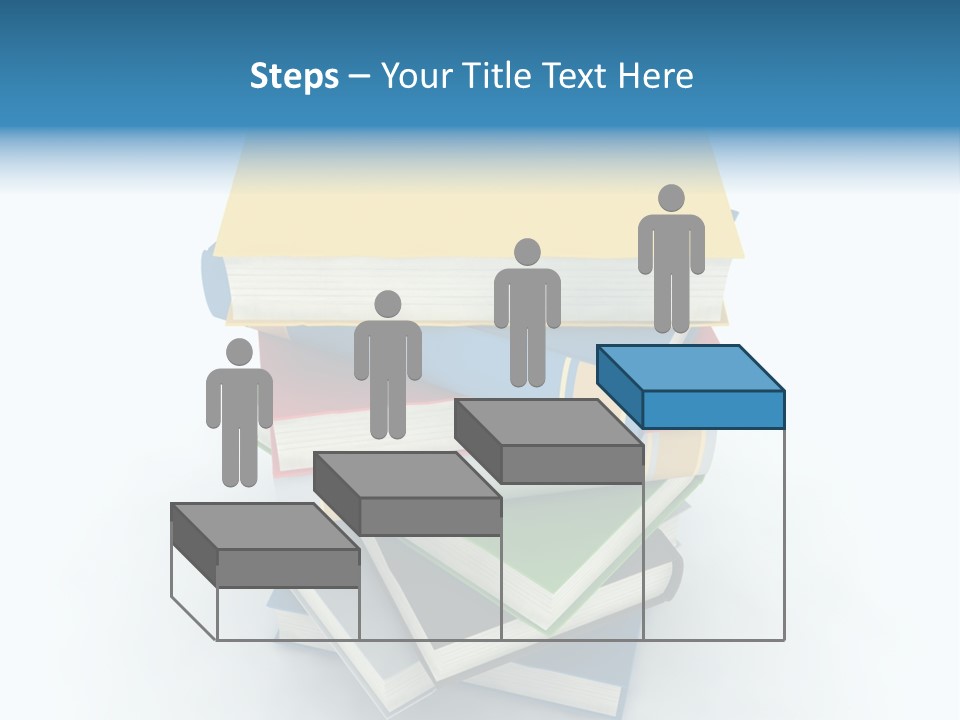 A Stack Of Books Powerpoint Presentation Template PowerPoint Template