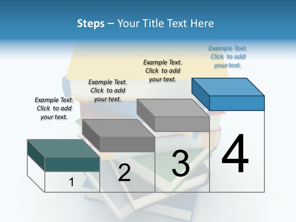 A Stack Of Books Powerpoint Presentation Template PowerPoint Template