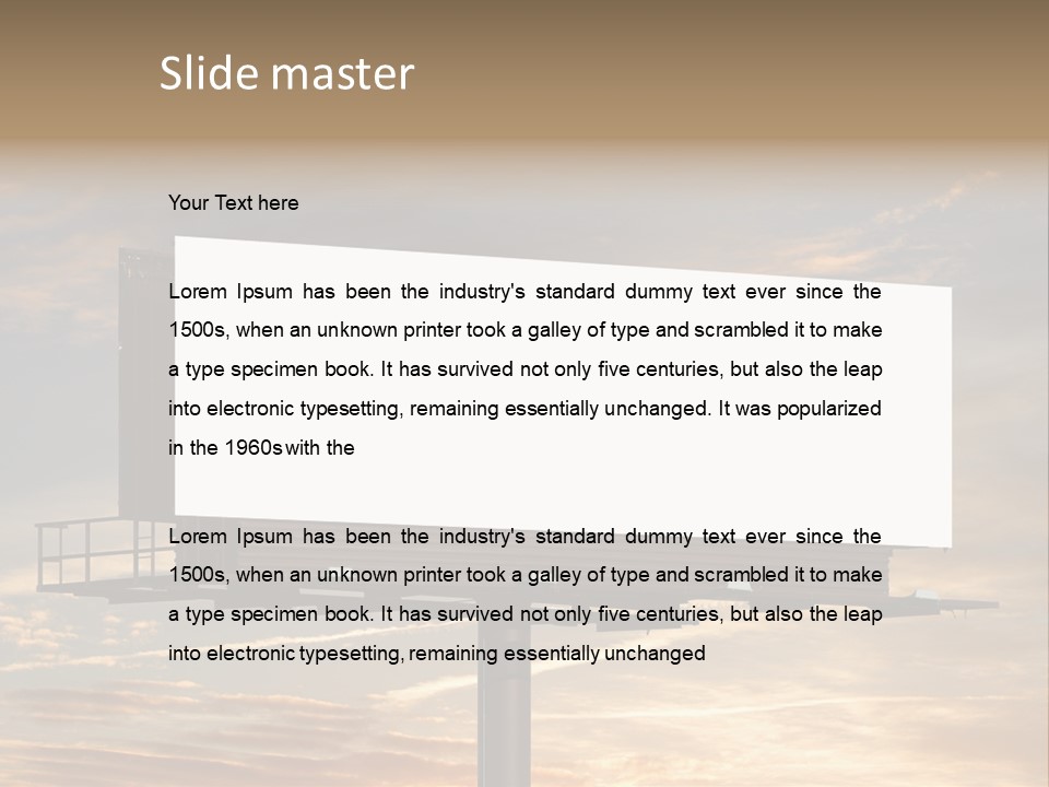 Sign City Advert PowerPoint Template