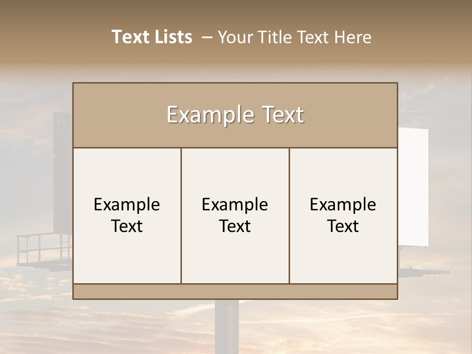 Sign City Advert PowerPoint Template