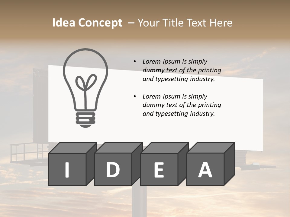 Sign City Advert PowerPoint Template