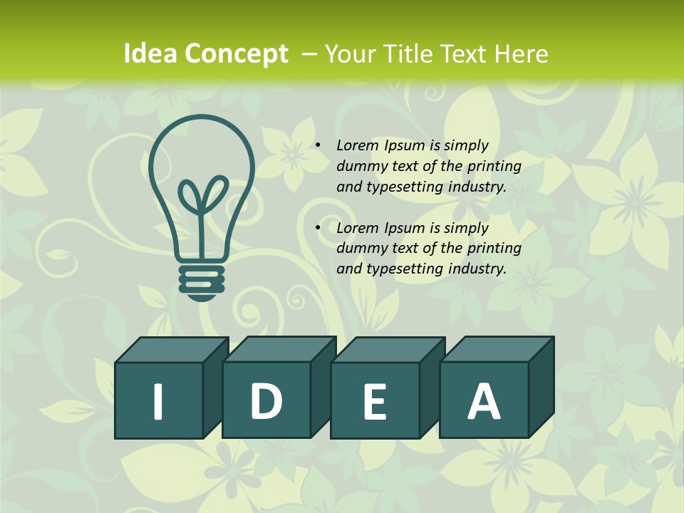 Deco Bouquet Clip PowerPoint Template