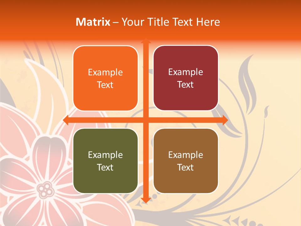 A Yellow And Red Flower Powerpoint Presentation PowerPoint Template