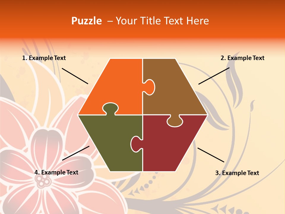 A Yellow And Red Flower Powerpoint Presentation PowerPoint Template