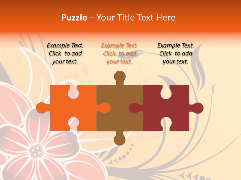 A Yellow And Red Flower Powerpoint Presentation PowerPoint Template