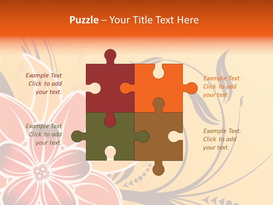 A Yellow And Red Flower Powerpoint Presentation PowerPoint Template