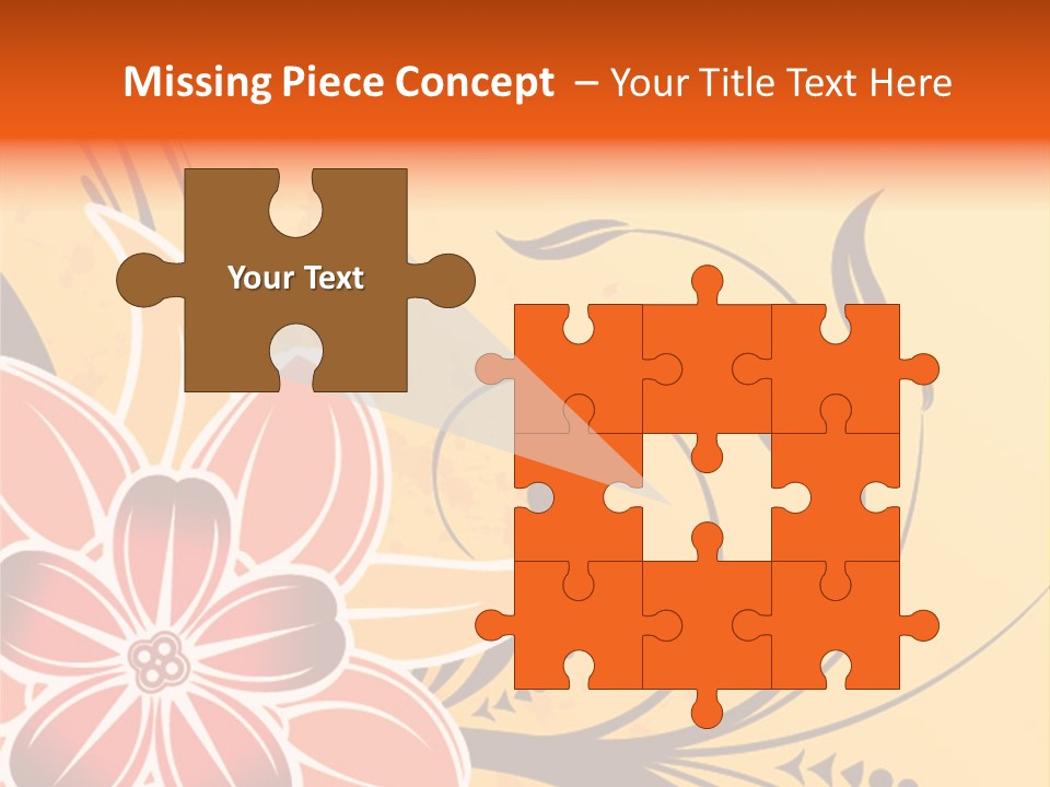 A Yellow And Red Flower Powerpoint Presentation PowerPoint Template