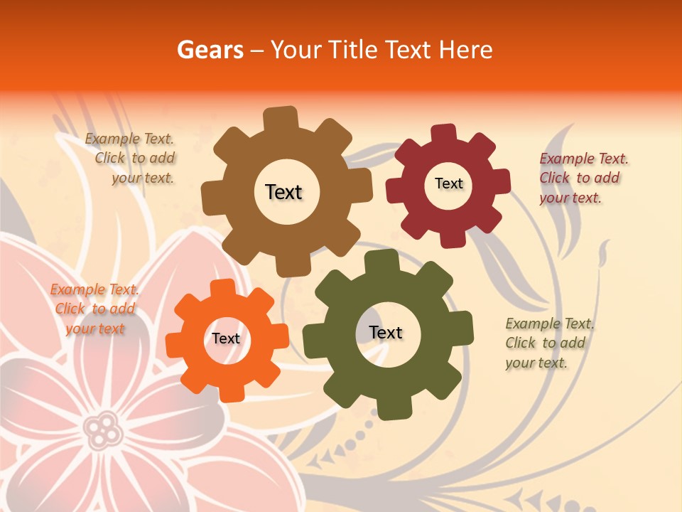 A Yellow And Red Flower Powerpoint Presentation PowerPoint Template