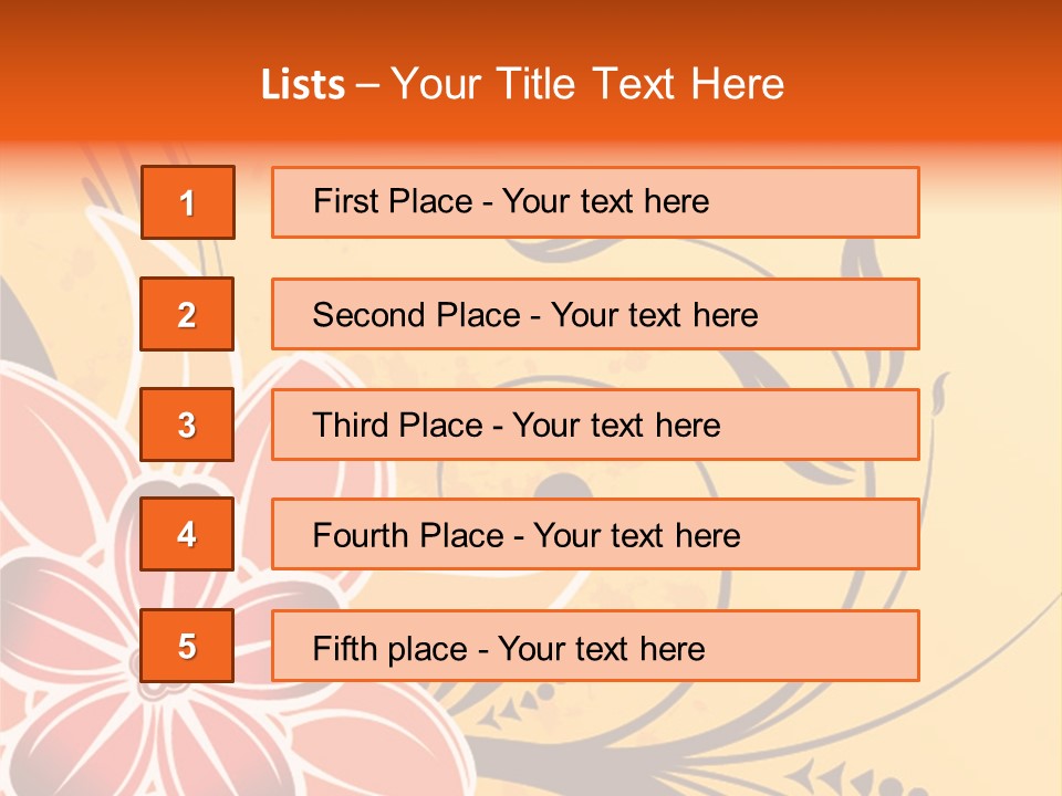 A Yellow And Red Flower Powerpoint Presentation PowerPoint Template