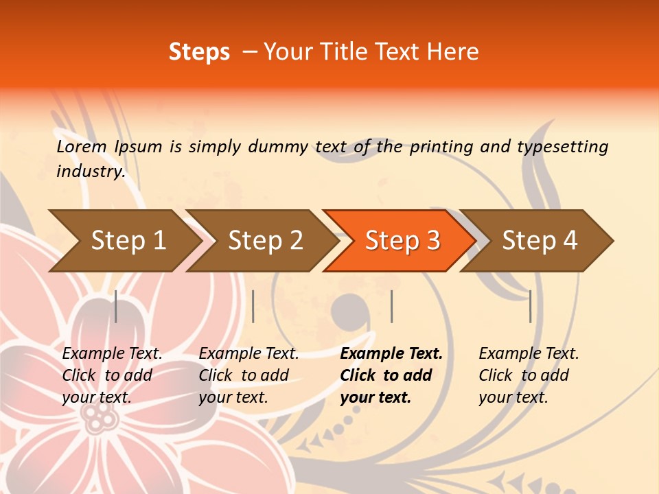 A Yellow And Red Flower Powerpoint Presentation PowerPoint Template