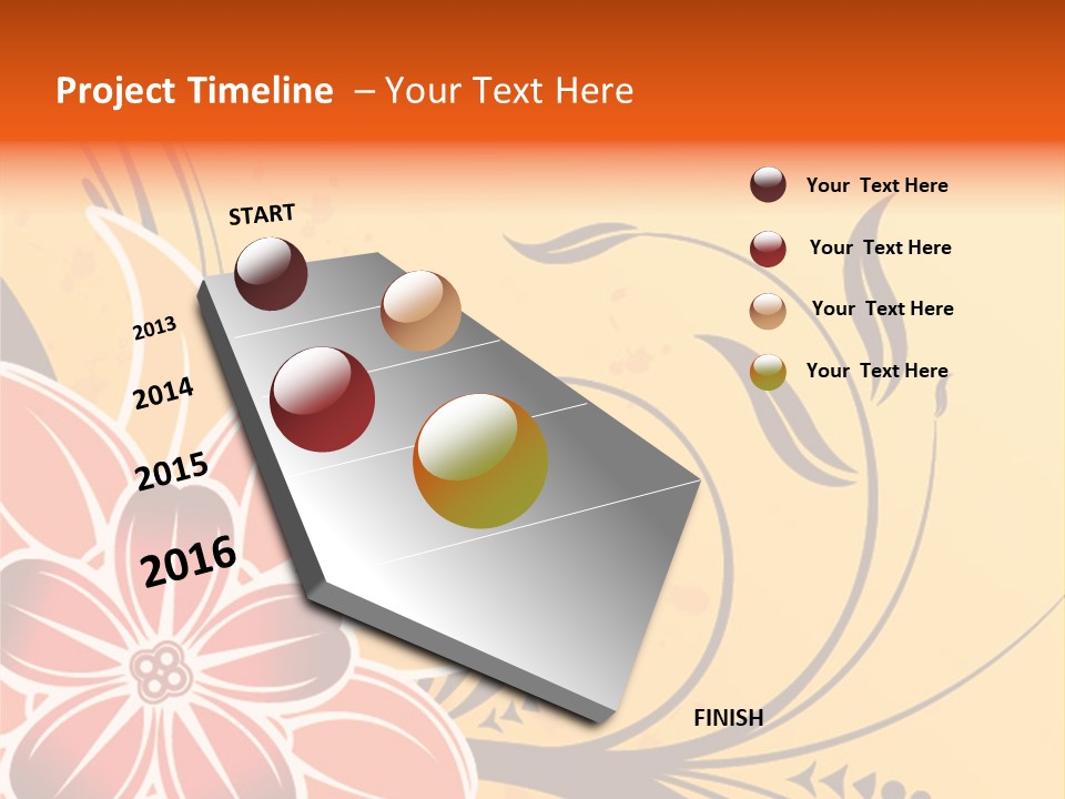 A Yellow And Red Flower Powerpoint Presentation PowerPoint Template