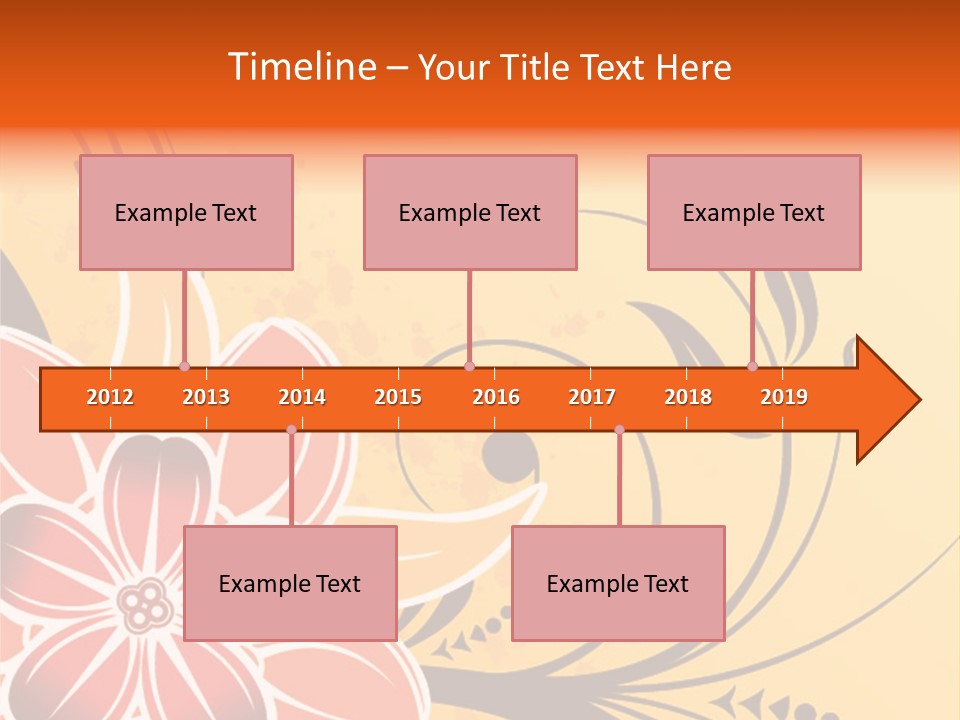 A Yellow And Red Flower Powerpoint Presentation PowerPoint Template