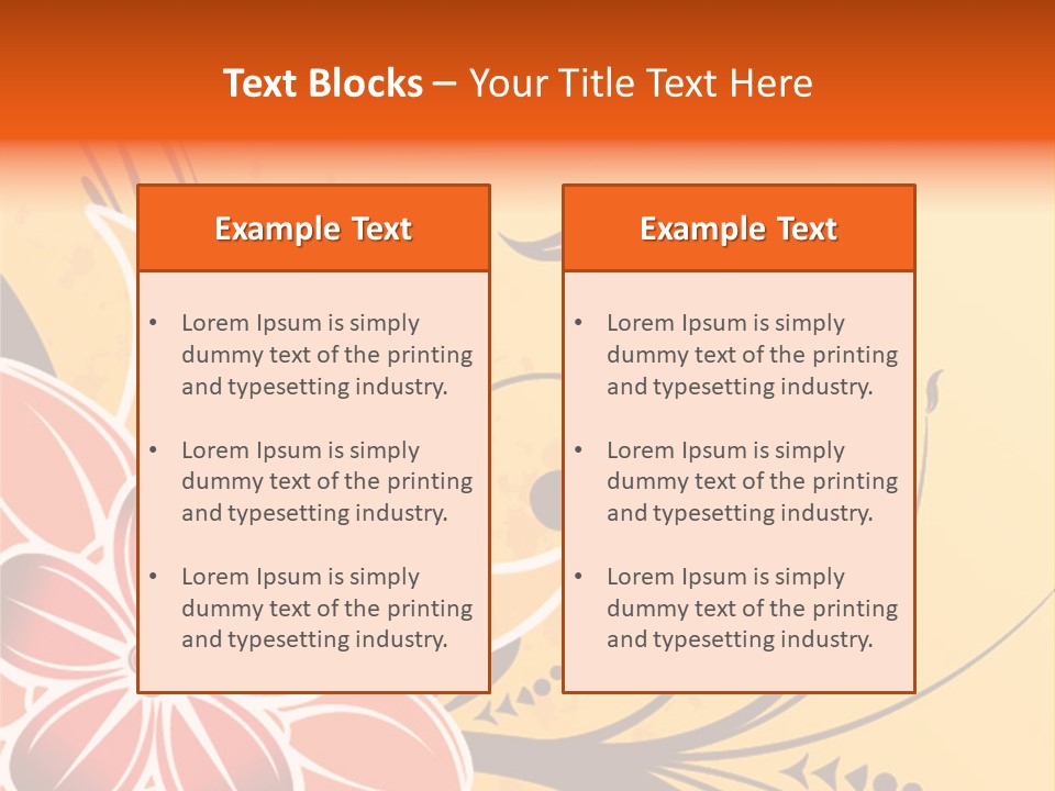 A Yellow And Red Flower Powerpoint Presentation PowerPoint Template