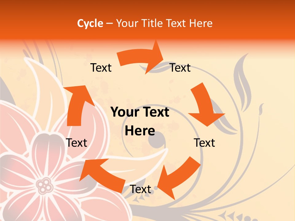 A Yellow And Red Flower Powerpoint Presentation PowerPoint Template