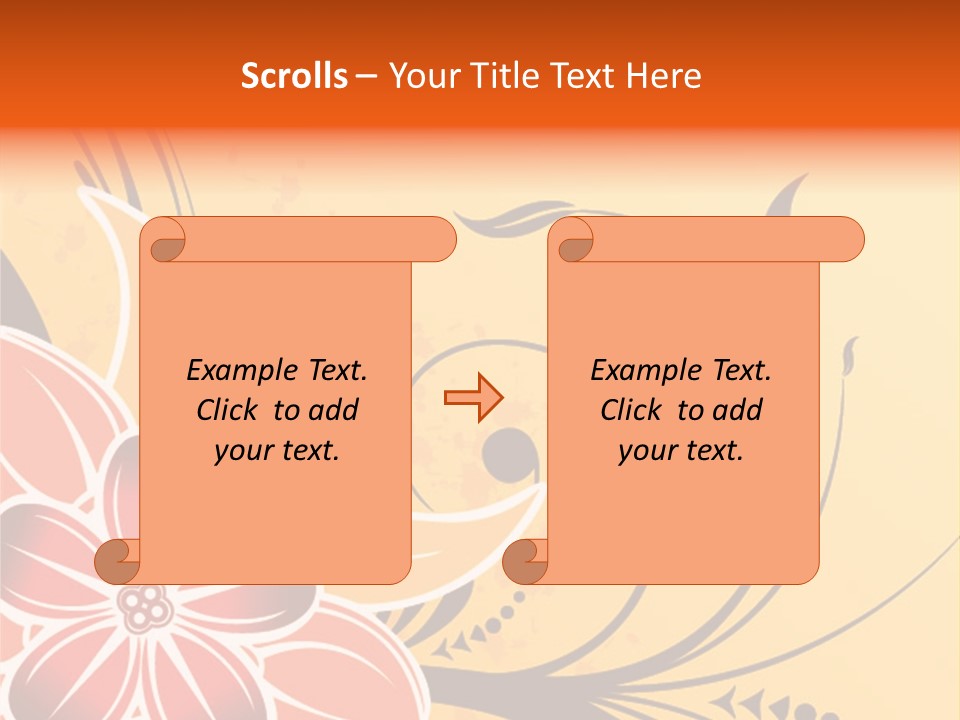 A Yellow And Red Flower Powerpoint Presentation PowerPoint Template