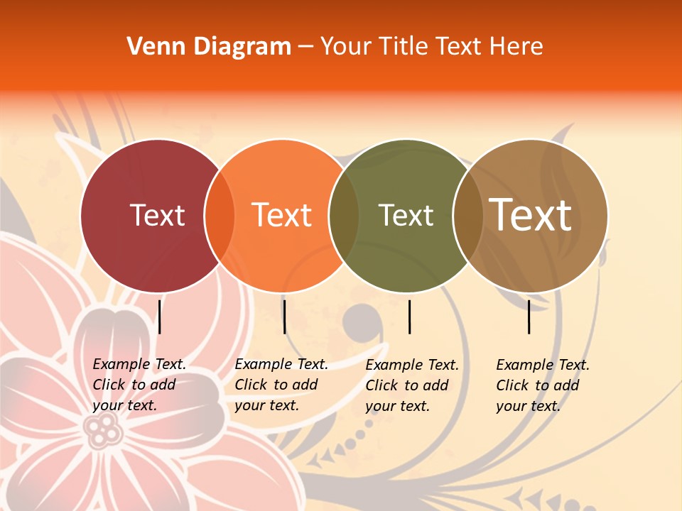 A Yellow And Red Flower Powerpoint Presentation PowerPoint Template