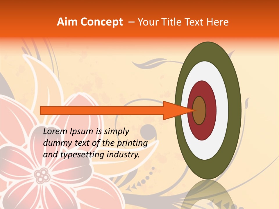 A Yellow And Red Flower Powerpoint Presentation PowerPoint Template