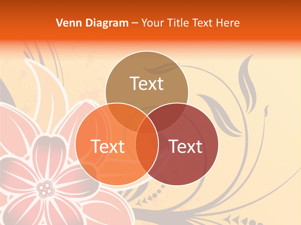 A Yellow And Red Flower Powerpoint Presentation PowerPoint Template