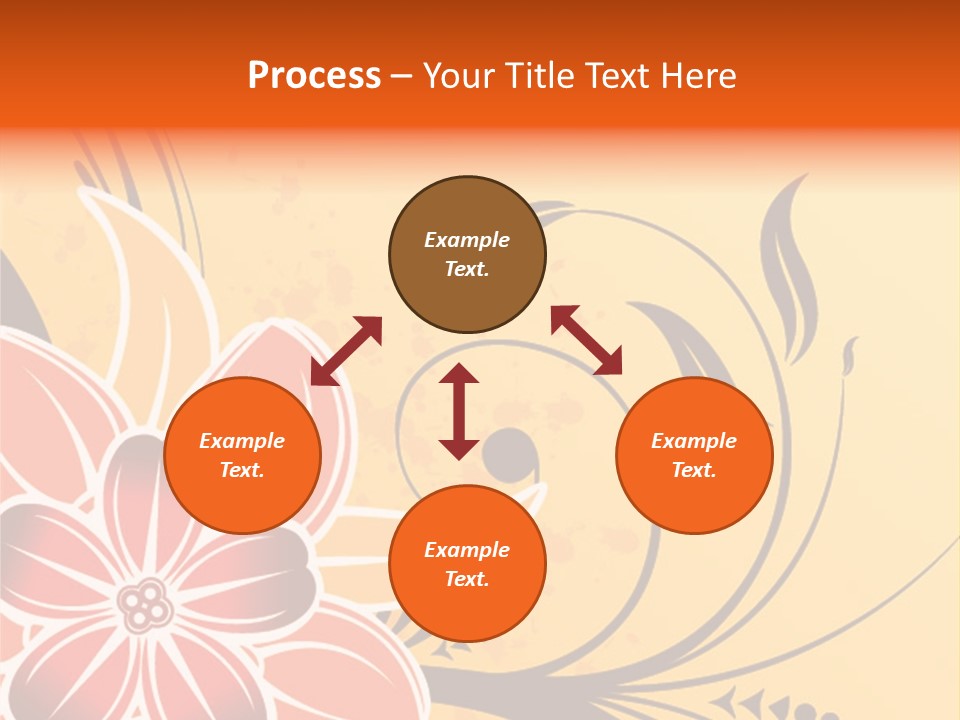 A Yellow And Red Flower Powerpoint Presentation PowerPoint Template