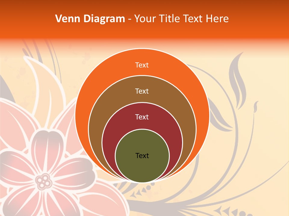 A Yellow And Red Flower Powerpoint Presentation PowerPoint Template