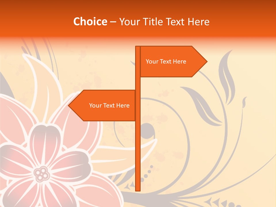 A Yellow And Red Flower Powerpoint Presentation PowerPoint Template