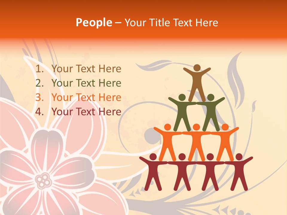 A Yellow And Red Flower Powerpoint Presentation PowerPoint Template