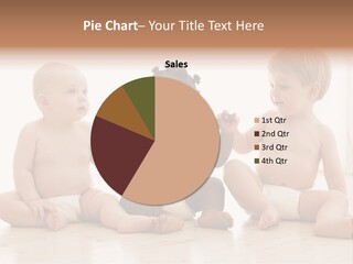 Three Babies Sitting On The Floor Playing With Each Other PowerPoint Template