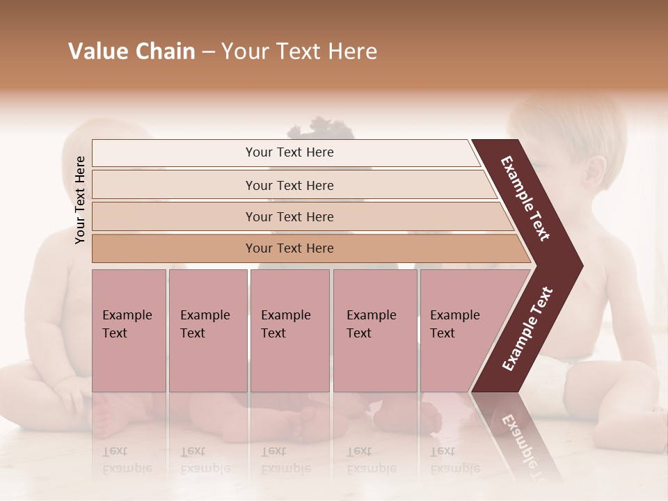 Three Babies Sitting On The Floor Playing With Each Other PowerPoint Template