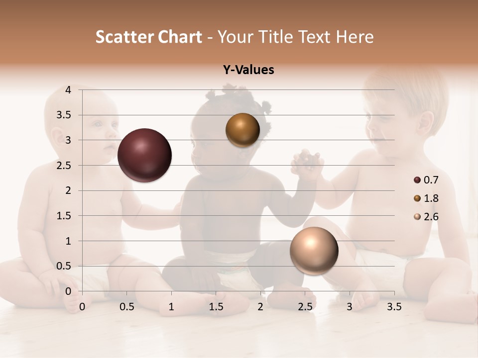 Three Babies Sitting On The Floor Playing With Each Other PowerPoint Template