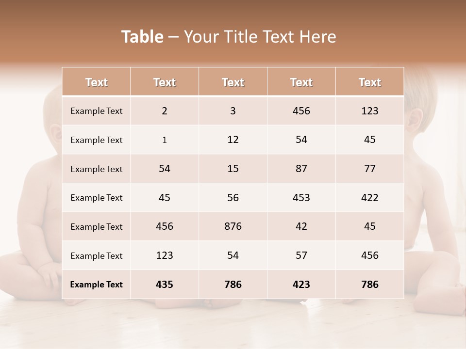 Three Babies Sitting On The Floor Playing With Each Other PowerPoint Template