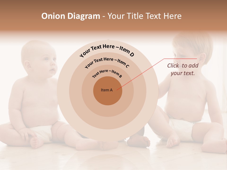 Three Babies Sitting On The Floor Playing With Each Other PowerPoint Template