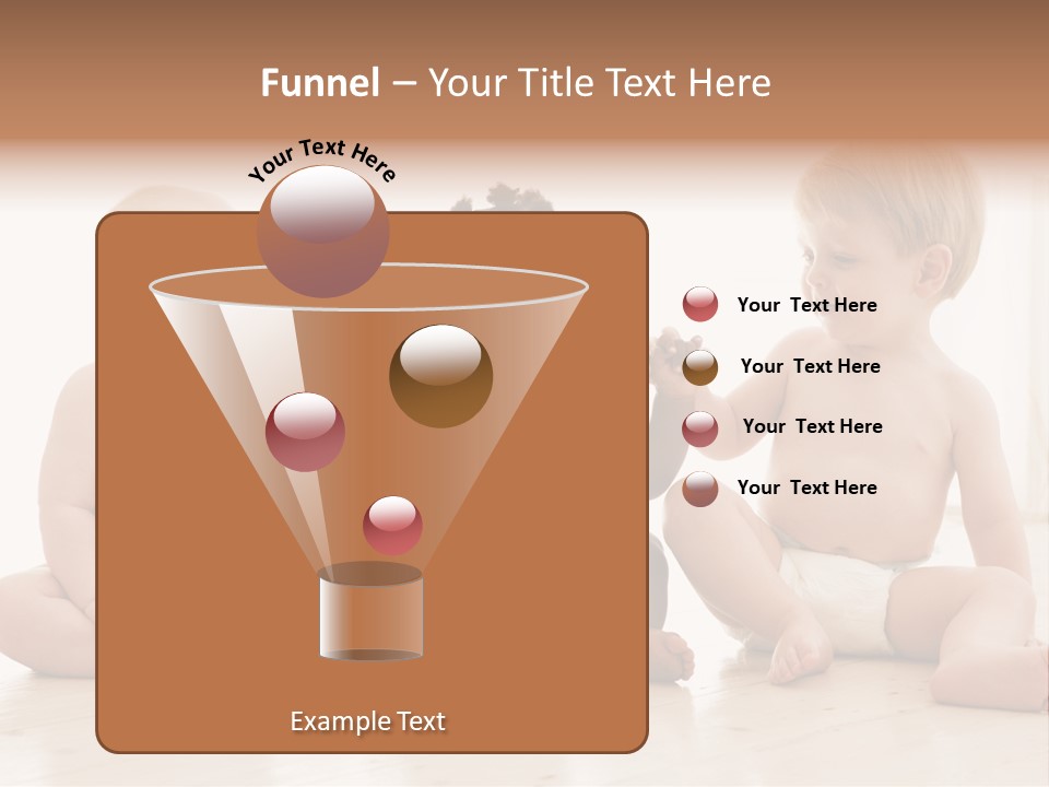 Three Babies Sitting On The Floor Playing With Each Other PowerPoint Template