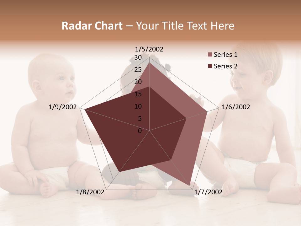Three Babies Sitting On The Floor Playing With Each Other PowerPoint Template