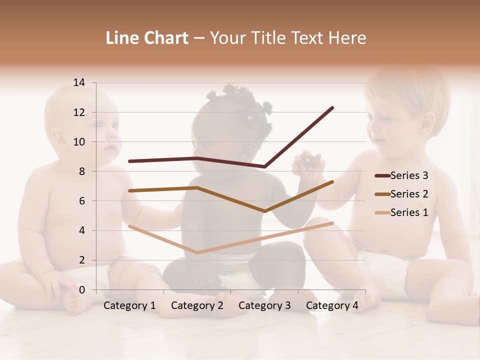 Three Babies Sitting On The Floor Playing With Each Other PowerPoint Template